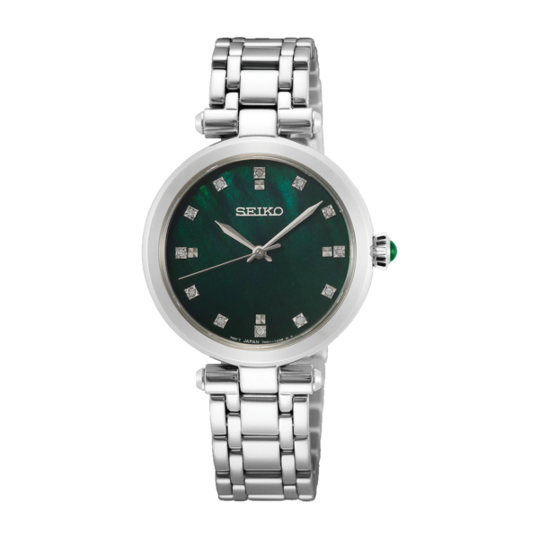 Seiko - Diamond Collection Green Mother of Pearl Dial 12 Diamonds Quartz SRZ535
