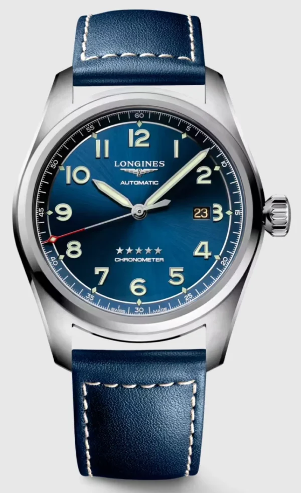 Longines - Pre-Owned Spirit Blue Dial with Leather Strap Chronometer Automatic 42mm L3.811.4.93.0
