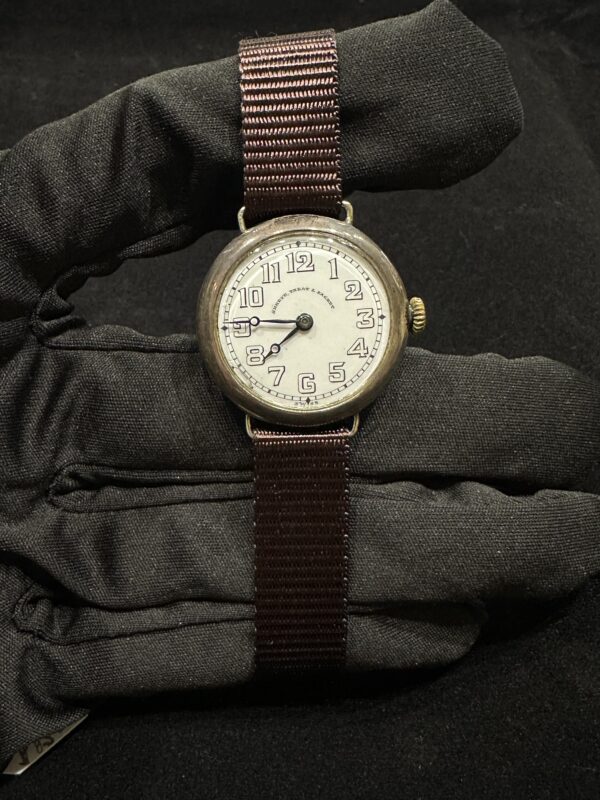Shreve, Treat & Eacret - Pre-Owned Vintage Sterling Silver Porcelain Dial Manual 0.935