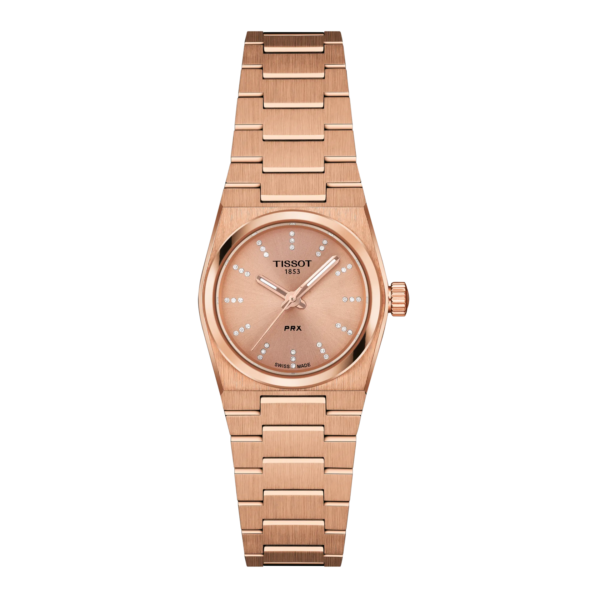 Tissot - PRX Carnation Gold PVD Coating 36 Diamonds Quartz 25mm T1370103350600