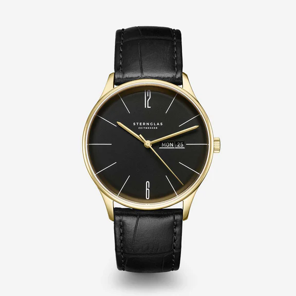 Sternglas - Berlin Piano Black Quartz 38mm S01BE04HE03