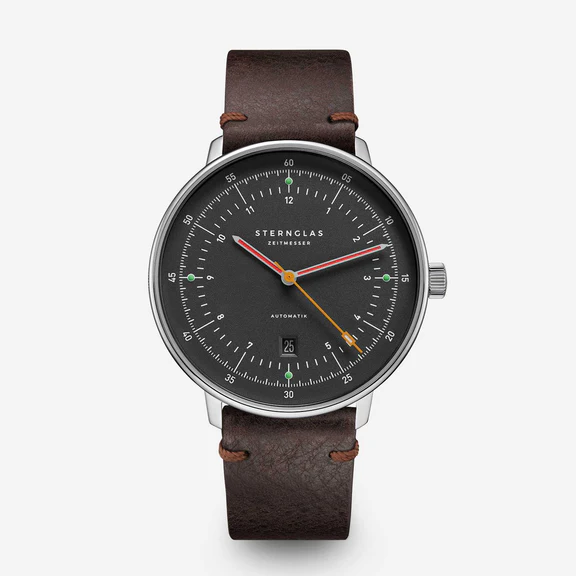 Sternglas - Hamburg Graphite Dial Automatic 42mm S02HH39BR02 (Strap different from pictures)
