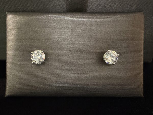 Lab-Grown Diamonds - 14K White Gold 4-Prong 4.6mm 3/4 CTW Lab-Grown Diamond Stud Earrings