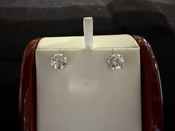 Lab-Grown Diamonds - 14K White Gold 4-Prong 3.10 CTW Lab Grown Diamond Stud Earrings