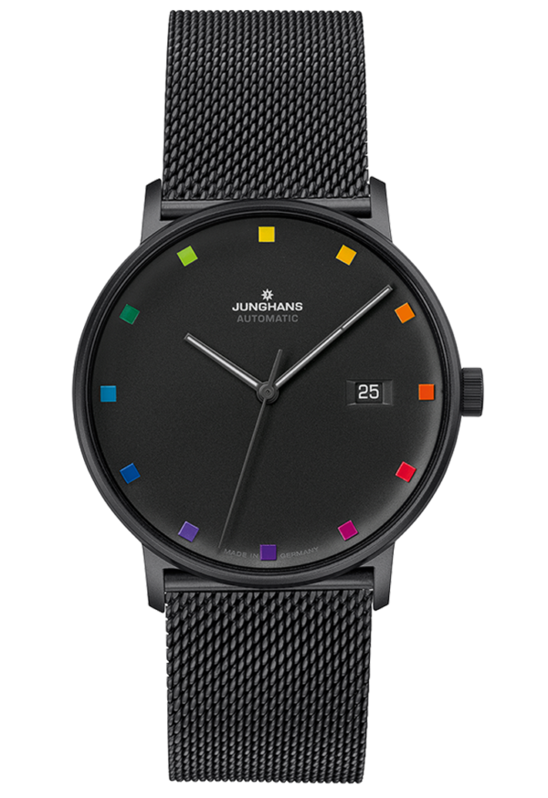 Junghans - Limited Edition FORM A Bauhaus Edition Black Case and Milanese Bracelet Automatic 39.3mm 27/4533.44