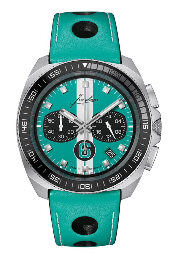 Junghans - Limited Edition 1972 Chronoscope Sports Edition 2026 Turquoise Dial Quartz 43.3mm 41/4558.00