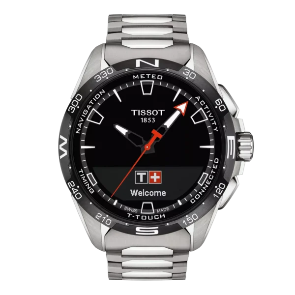 Tissot - T-Touch Connect Solar Titanium Black Dial 47.5mm Watch T1214204405100