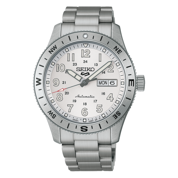 Seiko 5 Sports - Field Series White Dial Simple Compass Automatic 41mm HDB007