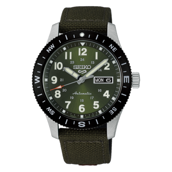 Seiko 5 Sports - Field Series Green Dial Day Date Simple Compass Automatic 41mm HDB008