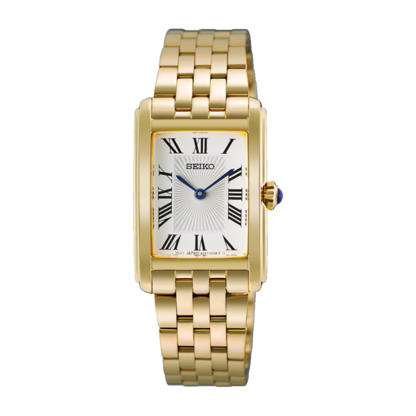 Seiko - Essentials Gold Tone Tank Quartz 22.2mm HGG001