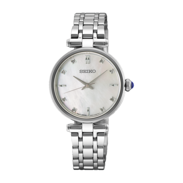 Seiko - Diamond Collection Mother of Pearl Dial 8 Diamonds Quartz 29mm HGH005