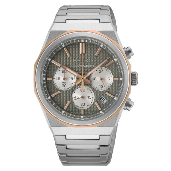 Seiko - Essentials Chronograph Two-Tone Rose Gold Quartz 40mm HGK002