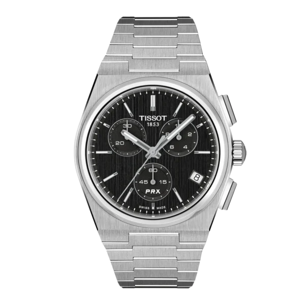 Tissot - PRX Black Dial Chronograph Quartz 41mm T1374171105100